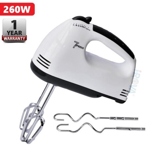7-Speed 260W Hand Mixer / 260W Stand Mixer Small Home Egg Beater Dough Flour Baking Whisk Kitchen Mixer Pengadun Telor Food Processor