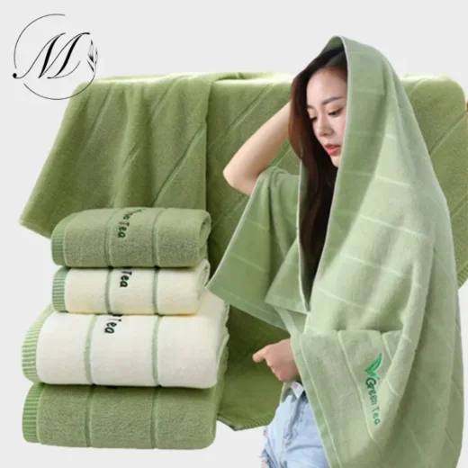 Green Tea Luxury Hotel Spa Grade Bath Towel 75% Genuine Cotton Thick Towel High Absorb ST100