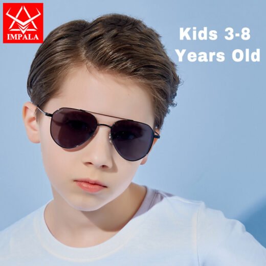 IMPALA 2025 Fashion Kids Sunglasses for Boys Girls 3-8 Years Old UV Protective Block Sunshine Anti Reflection Sun Glasses Children Classic Style Colorful Eyewear QT1620W