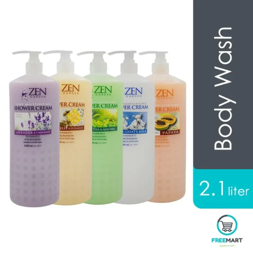 Zen Garden Shower Cream 2.1 liter - Lavender / Goat's Milk / Carrot / Green Tea / Royal Jelly / Papaya