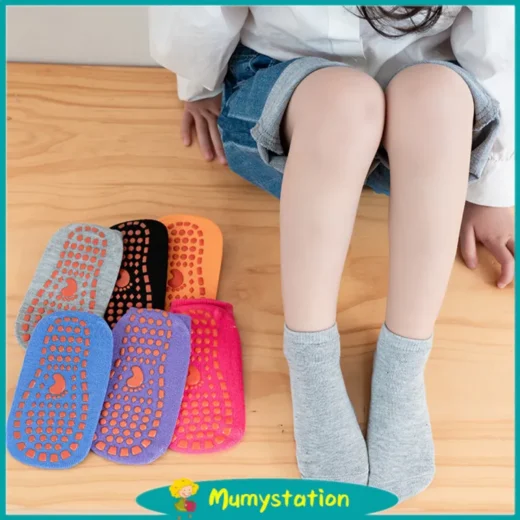 Mumystation 1-8Yrs Baby Kids Socks Ankle Antislip Sock Stokin Budak Stoking Anak-anak School Socks