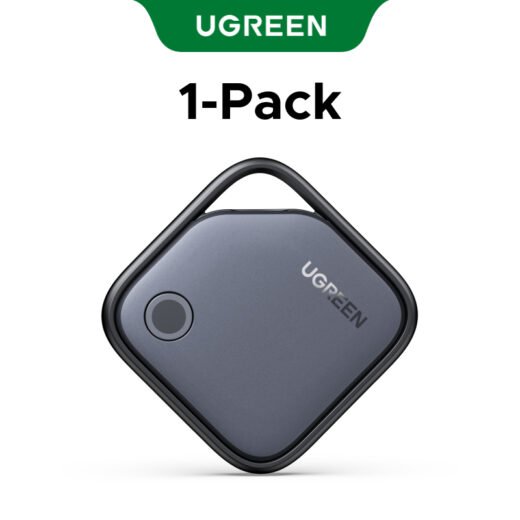 UGREEN Smart Tracker Locator Apple FMN Anti-lost Device Basic Black Plastic Universal Structure Button Battery FMN Certification Works with iOS Find My app for iPad pro iPhone 16 15 MacBooK for car keys, pets, wallet, luggage