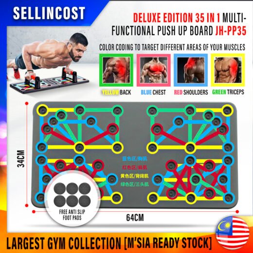 SellinCost Premium Power Press Pushup Push Up Board Gym Fitness Press Board Chest shoulder Tricep Bicep Six Pack Muscle Building Workout Home Gym Equipment PP15 / PP25 / PP26W / PP35 高级俯卧撑板