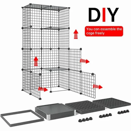 Sun Pet Outlet Cat Cage DIY Large Pet House Multi-functional Sleeping Playing Large Kennel With Roof Sangkar kucing besar