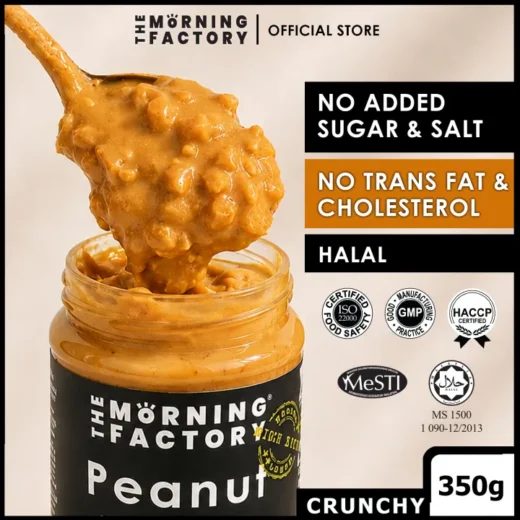 [Limited-time Promotion] THE MORNING FACTORY Peanut Butter - Crunchy [Zero Added Salt & Sugar] 350G