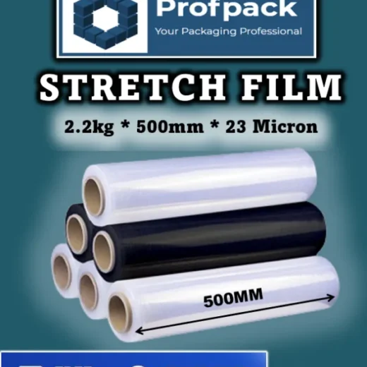 *2.2 KG Stretch Film Wrapping Plastic 500mm x 2.2kg x 25mic CHEAPEST GUARANTEE