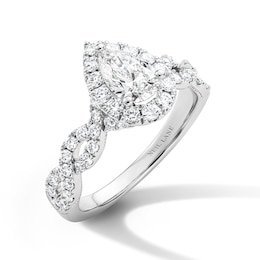 Diamond Solitaire Earrings 1-1/2 ct tw Round-Cut 14K White Gold