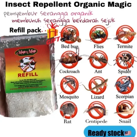 Magic magic Anti serangga / Insect Repellent @ Ubat semut @ Spray Serangga @ Antiserangga @ Organic @Refill Pack