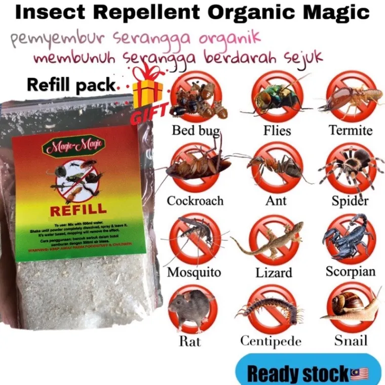 Magic magic Anti serangga / Insect Repellent @ Ubat semut @ Spray Serangga @ Antiserangga @ Organic @Refill Pack
