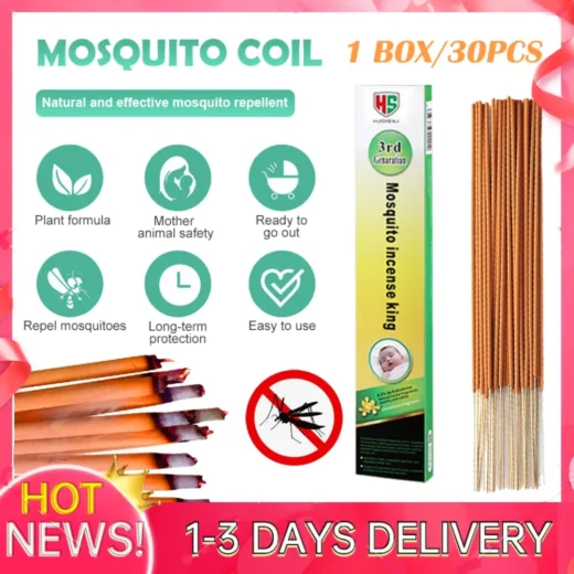【🇲🇾Stock 】Mosquito Coil 30pcs Long Mosquito King Stick Mosquito killer stick Non Toxic Mosquito Repel Natural mosquito repellent Nyamuk Penghalau Nyamuk Healthy Safety Indoor Outdoor Insect Killers 灭蚊棒/蚊香