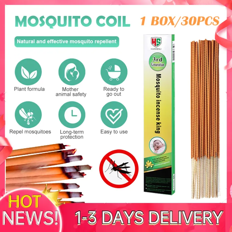 【🇲🇾Stock 】Mosquito Coil 30pcs Long Mosquito King Stick Mosquito killer stick Non Toxic Mosquito Repel Natural mosquito repellent Nyamuk Penghalau Nyamuk Healthy Safety Indoor Outdoor Insect Killers 灭蚊棒/蚊香