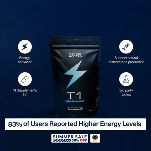 Zapply T1 | All-In-One Formula for Testosterone & Energy.